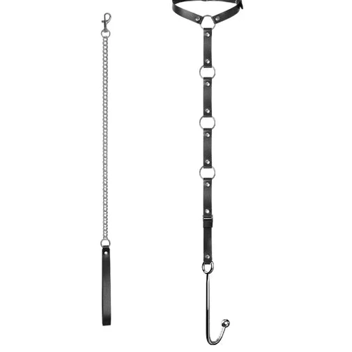 Kinky Leash Anal with 5853 EverydayUse Collar and Hook 0626